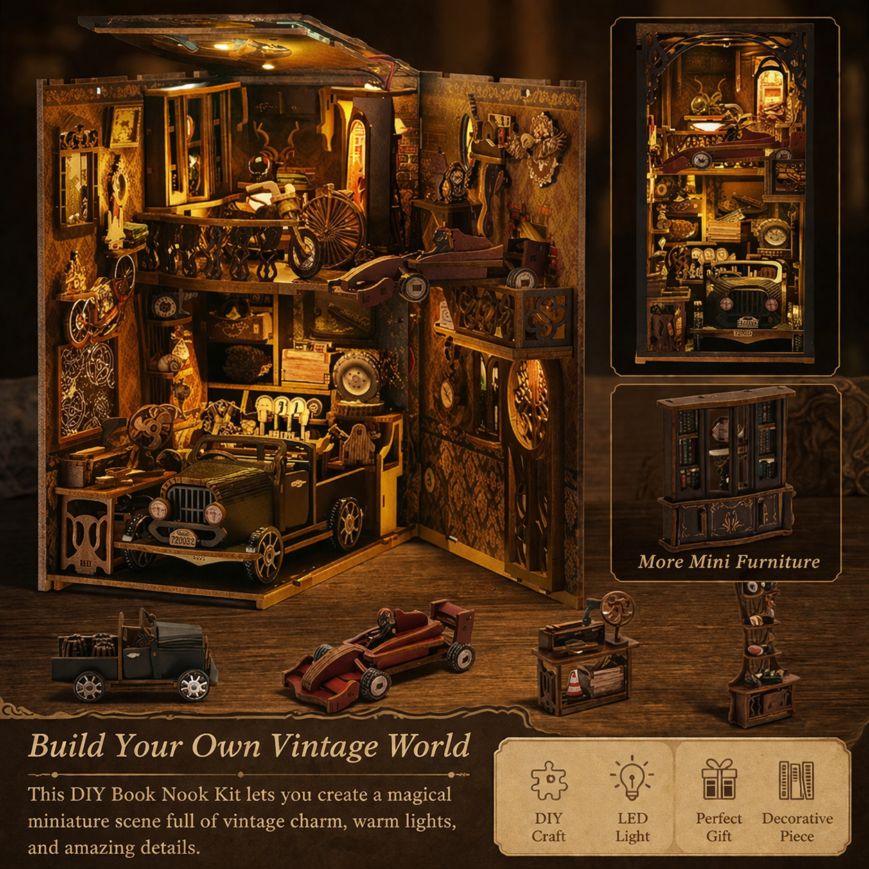 Hidden Worlds Collection - DIY Book Nook Kit