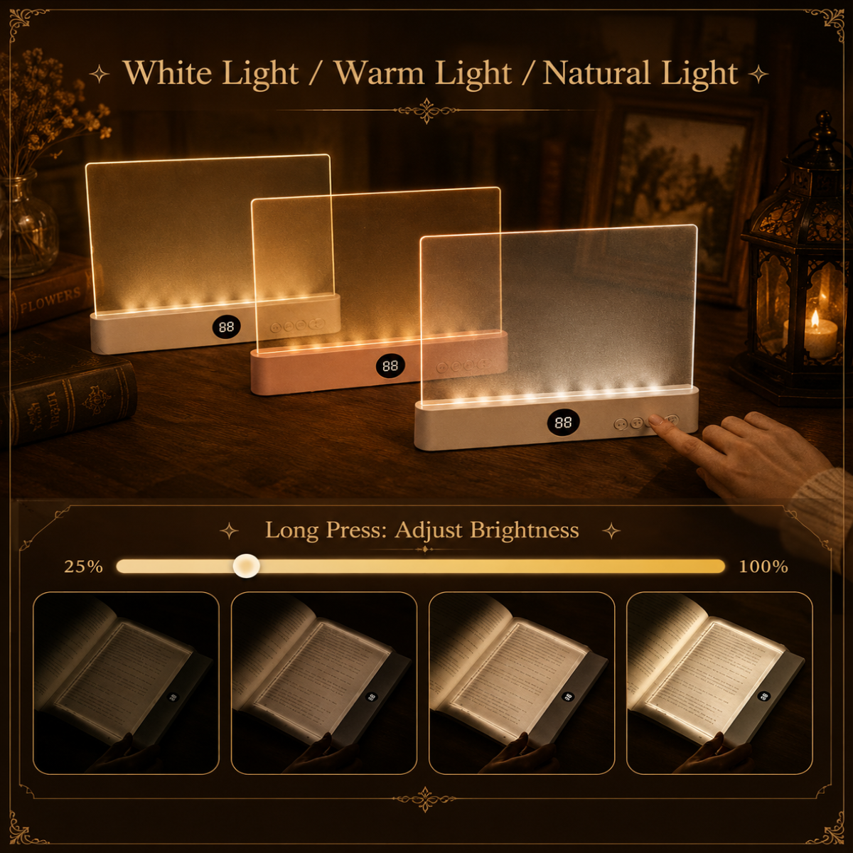 Nookra LumiPage™ Transparent LED Reading Light