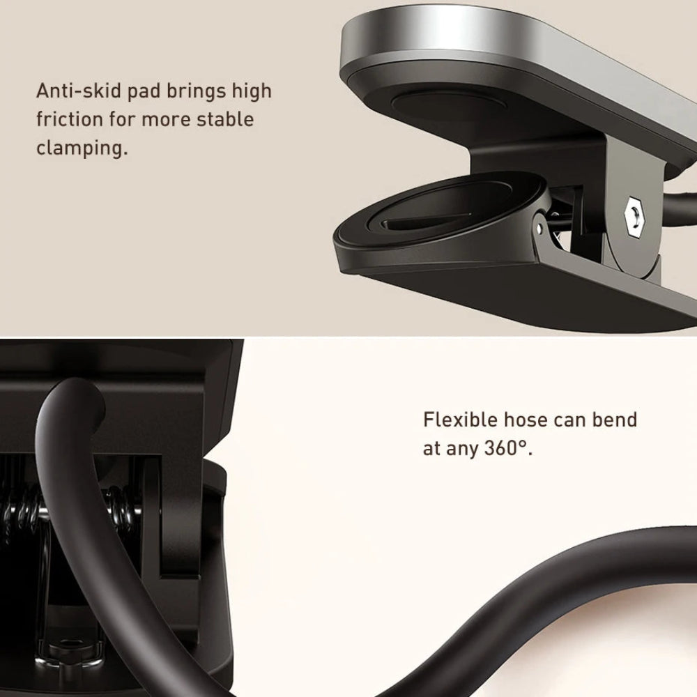 Black Clip-On LED Reading Light