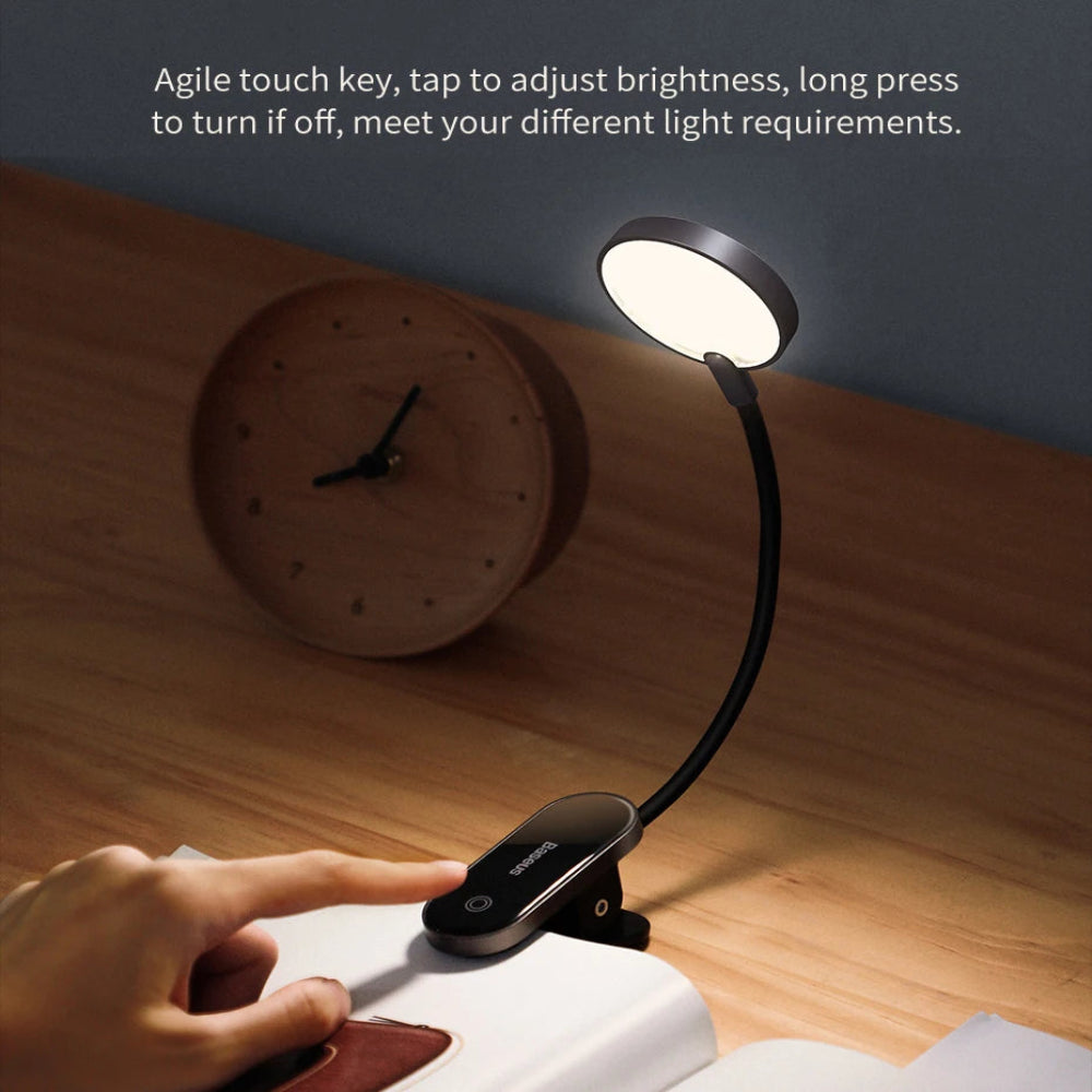 Black Clip-On LED Reading Light