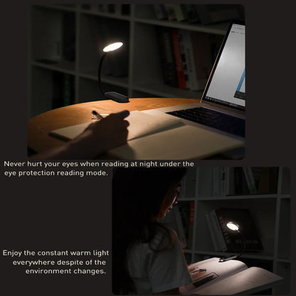 Black Clip-On LED Reading Light