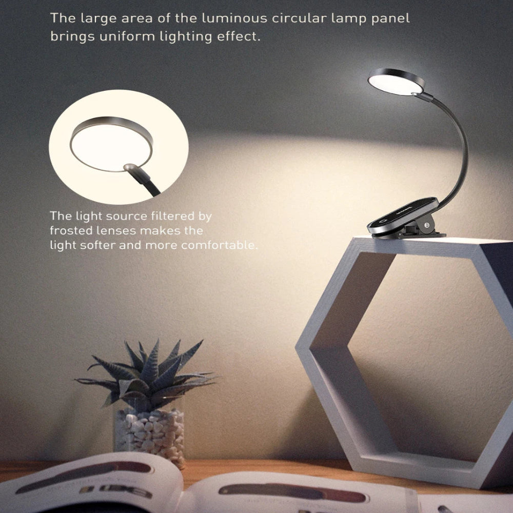 Black Clip-On LED Reading Light
