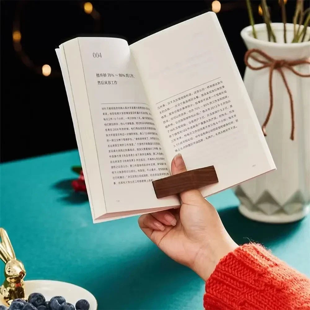 Wooden Thumb Book Holder - Classic