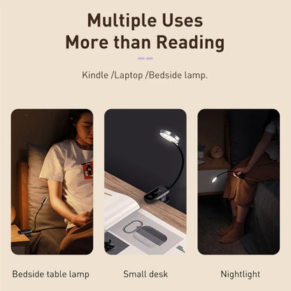 Black Clip-On LED Reading Light